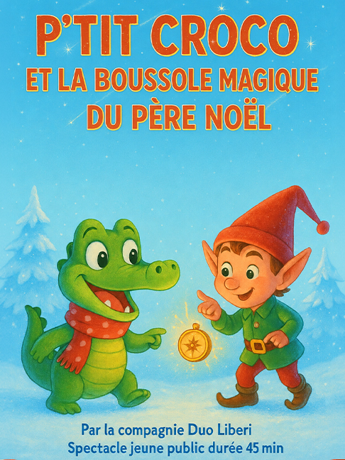 P'tit croco et la boussole magique du Père Noël jeune publica salle raimu cannes la bocca